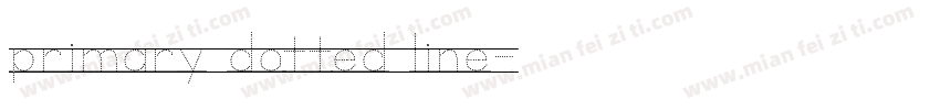 primary dotted line字体转换
